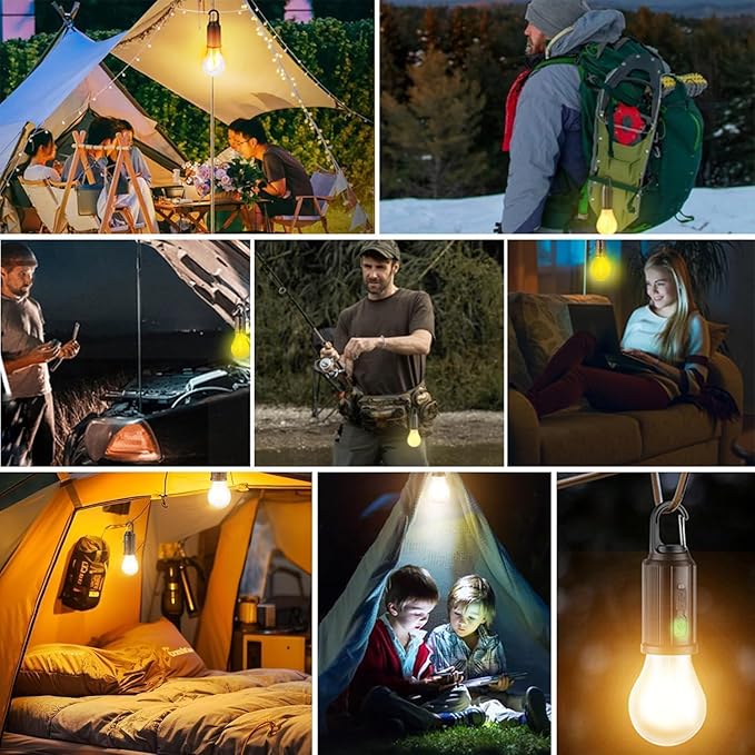 🔥Buy 1 Get 1 Free($12.49/EACH)🔥Solar Tent Lights USB Rechargeable Led Camping Lantern