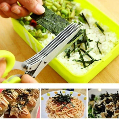 🔥Buy 1 Get 1 Free($13.99 Each)🎁5 Blade Kitchen Salad Scissors