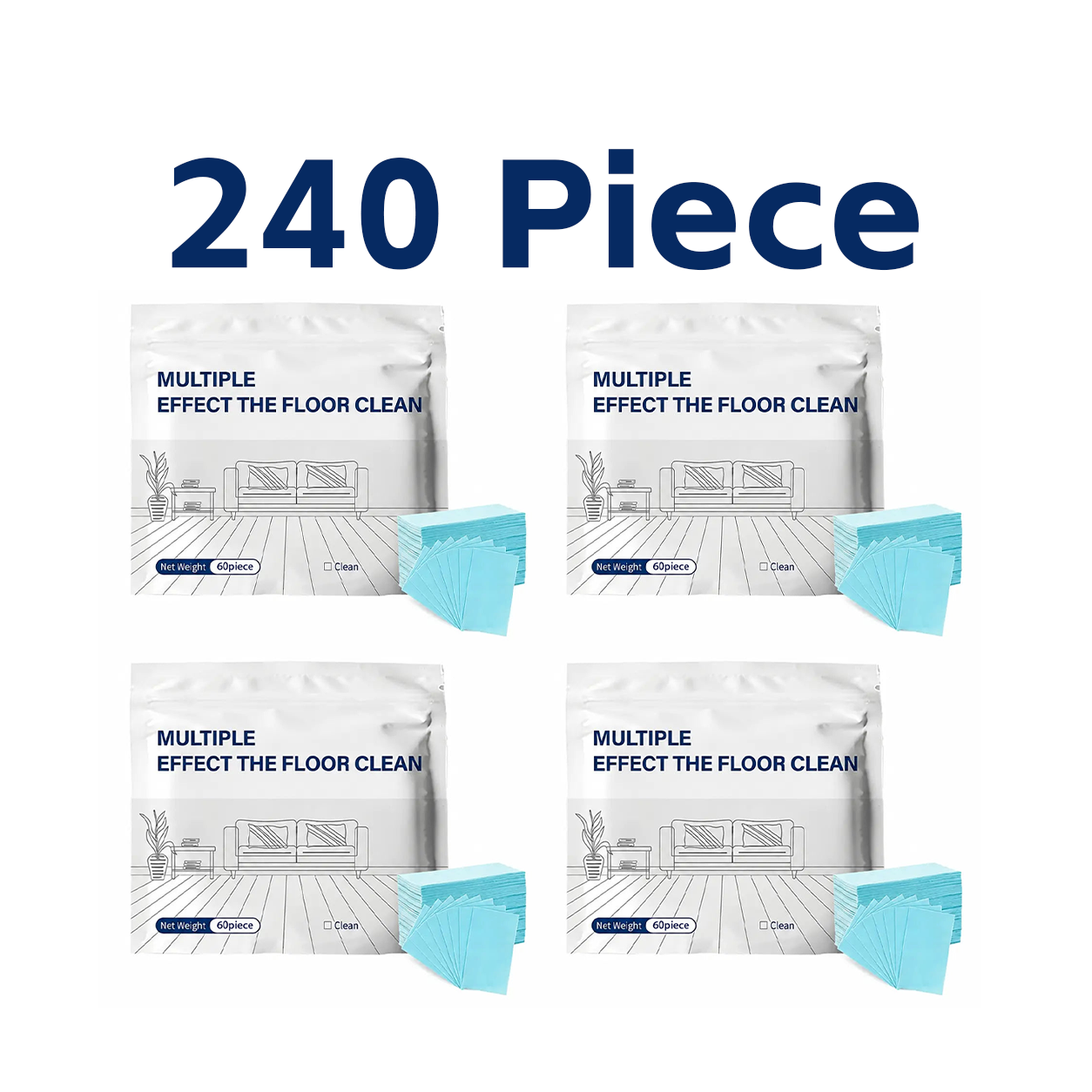 Multi-Effect Floor Cleaning Tablets, Fast Dissolving, No-Rinse Formula for Hardwood, Tile & All Floor Types
