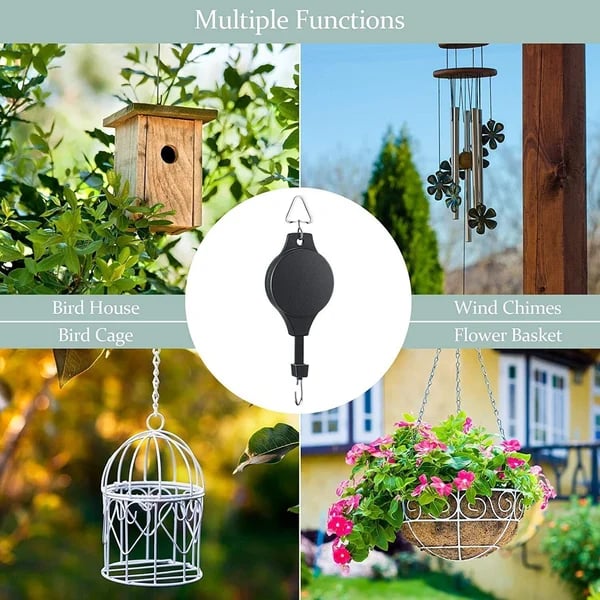 Last Day 40% 0FF🌳Plant Pulley Set For Garden Baskets Pots, Birds Feeder