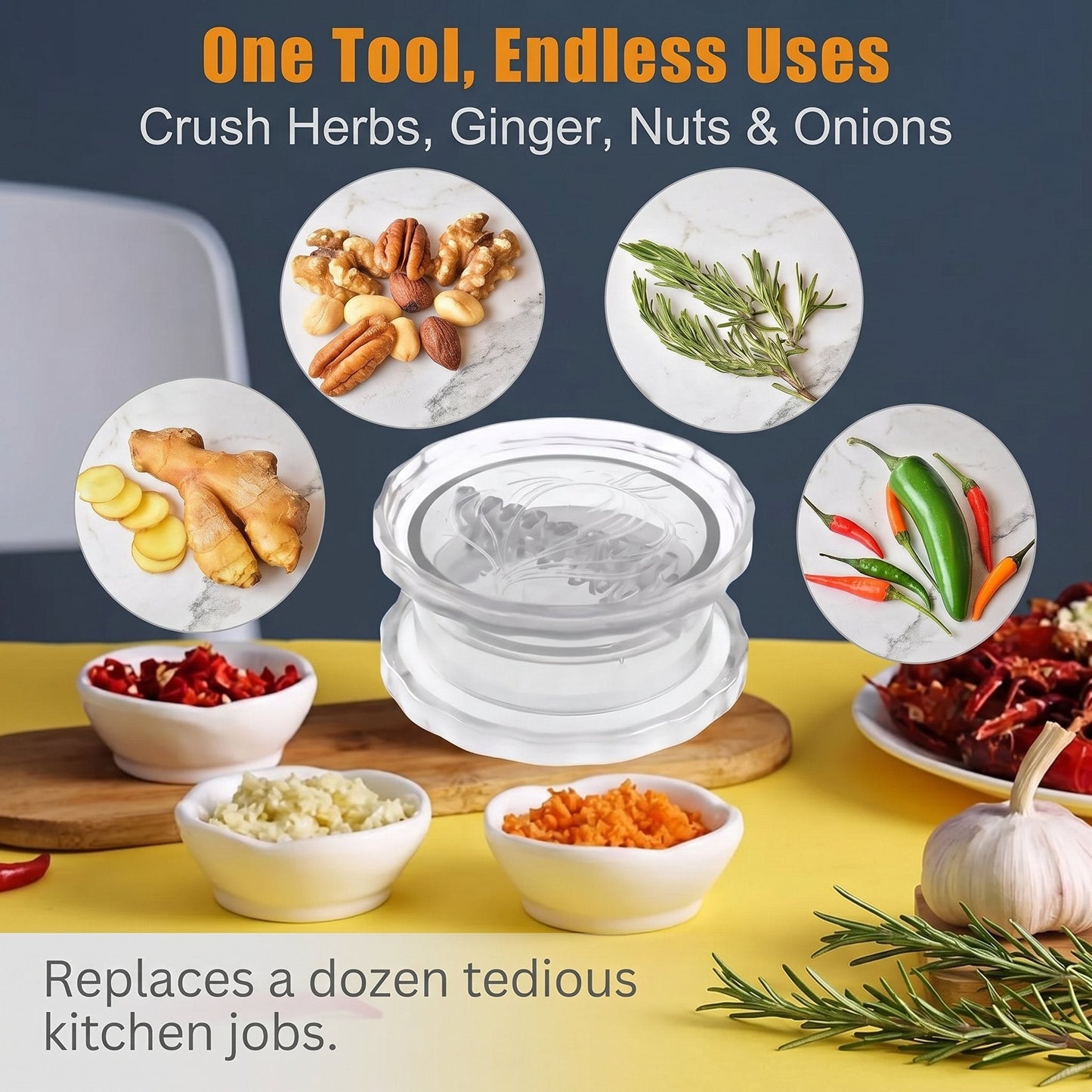 🎁Hot Sale BUY 1 GET 1 FREE🔥Manual Garlic Twister & Masher