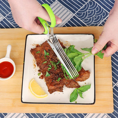 🔥Buy 1 Get 1 Free($13.99 Each)🎁5 Blade Kitchen Salad Scissors