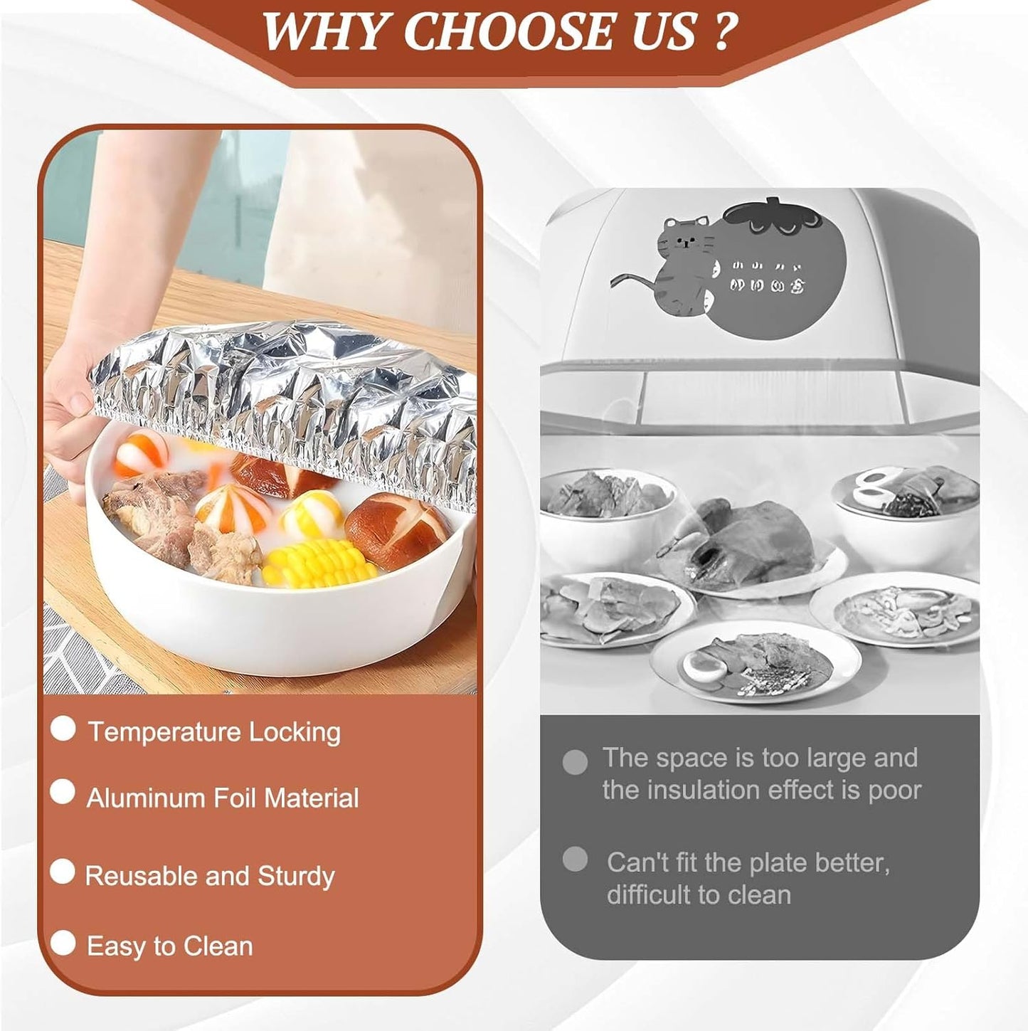 🍲🔥 Keep Food Warm Longer – Aluminum Foil Food Covers | Buy 1 Get 1 Free (100PCS)