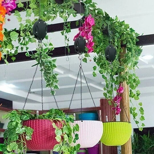 Last Day 40% 0FF🌳Plant Pulley Set For Garden Baskets Pots, Birds Feeder