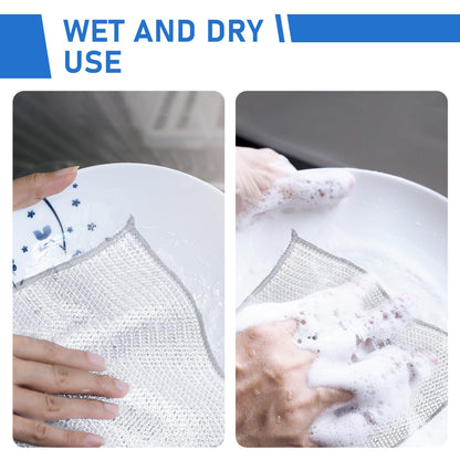 🔥Buy 1 Get 1 FREE (20 Cloths)🔥Reusable Diamond Weave Scrubber Cloths