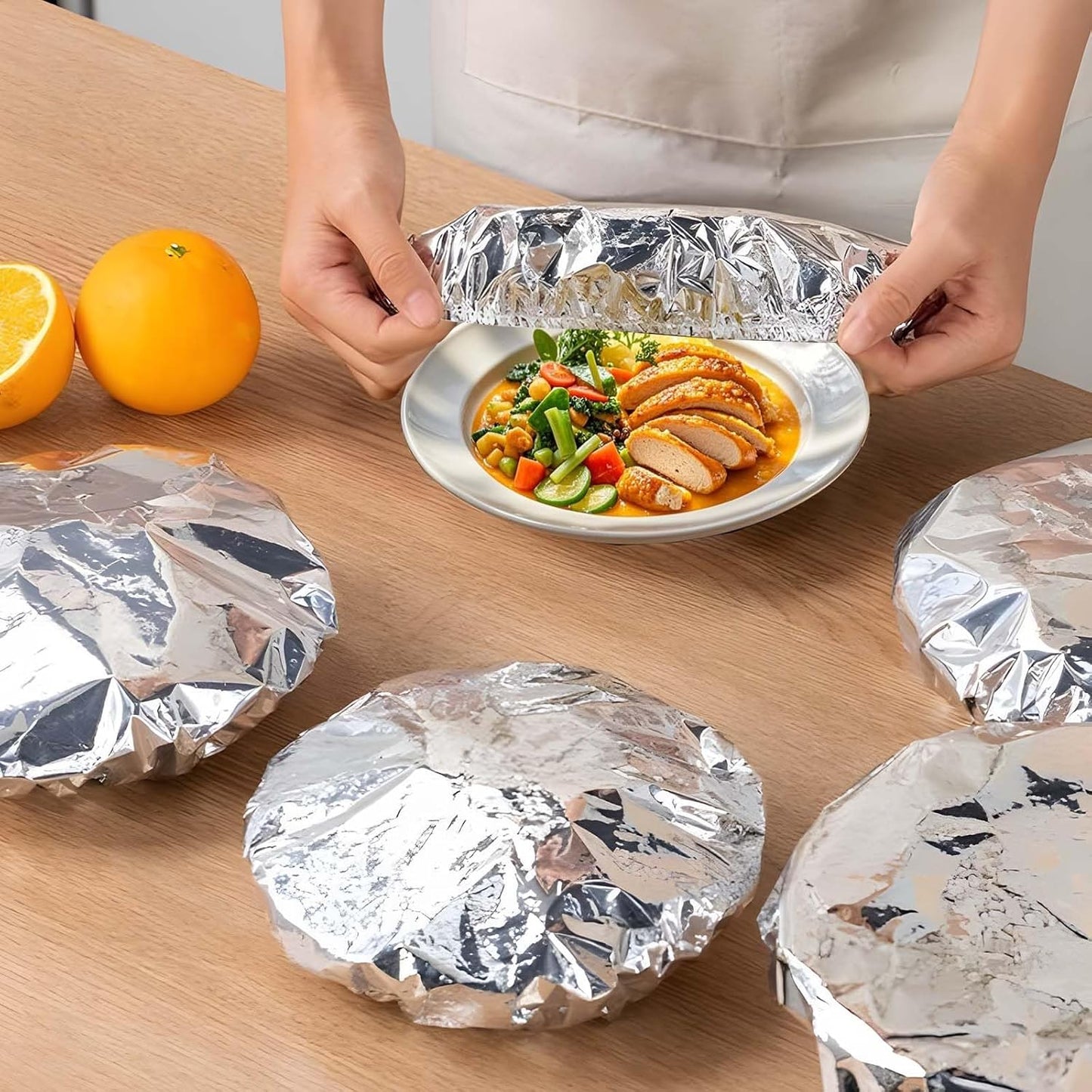🍲🔥 Keep Food Warm Longer – Aluminum Foil Food Covers | Buy 1 Get 1 Free (100PCS)
