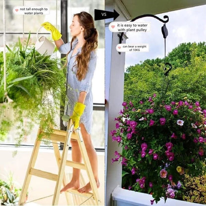 Last Day 40% 0FF🌳Plant Pulley Set For Garden Baskets Pots, Birds Feeder