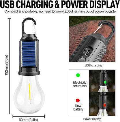 🔥Buy 1 Get 1 Free($12.49/EACH)🔥Solar Tent Lights USB Rechargeable Led Camping Lantern