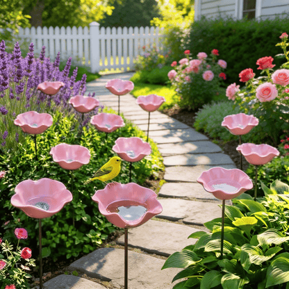 🌸 Everlasting Garden Blooms - Handmade  Metal Flower Garden Stake🐦