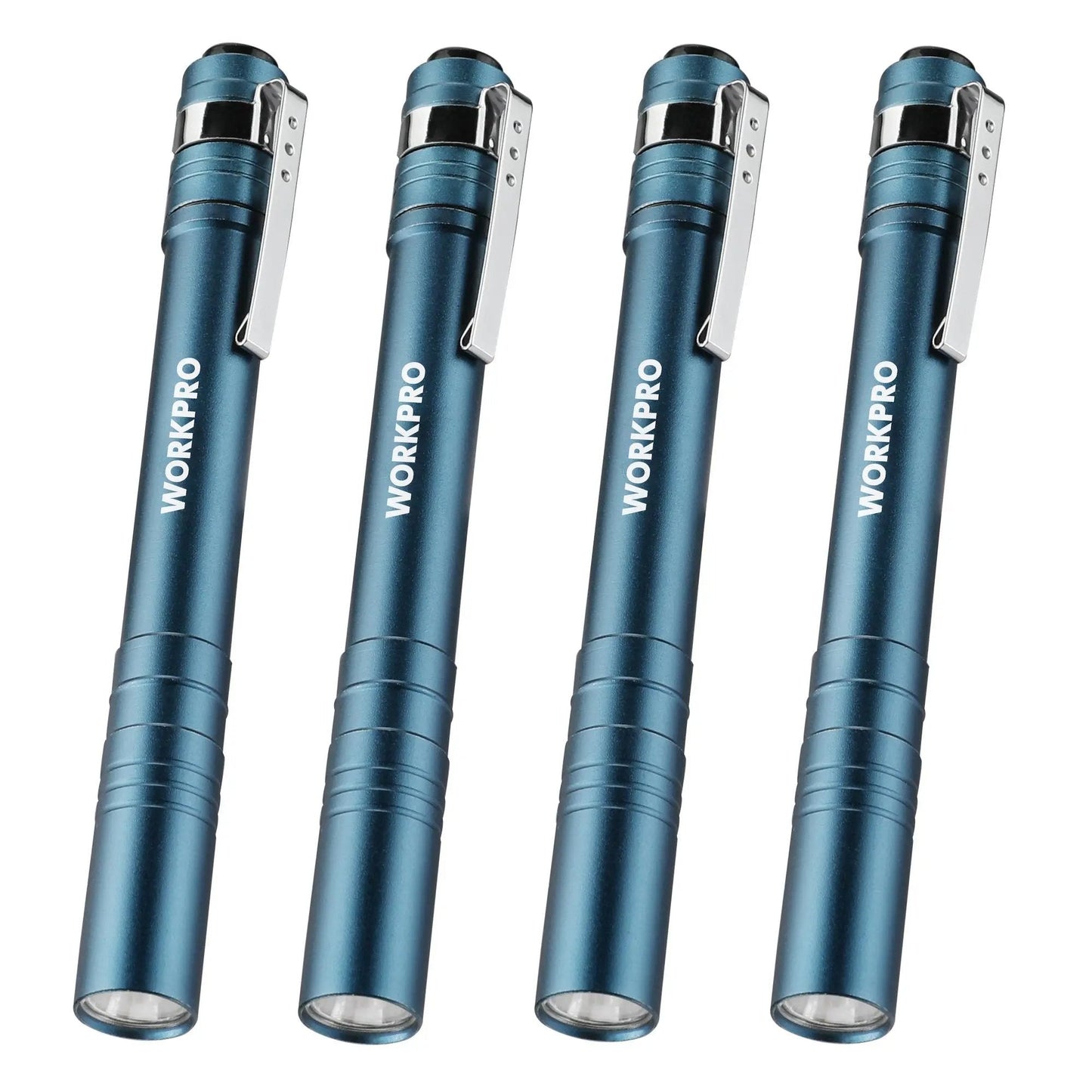 🛠️4-Pack LED Pen Light -Aluminum Pocket Pen Flashlight with Clip, Ultra Bright for Inspection, Emergency & Daily Use, 2AAA Batteries Included