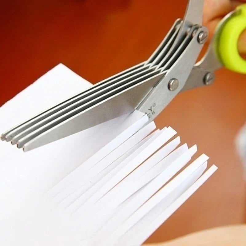 🔥Buy 1 Get 1 Free($13.99 Each)🎁5 Blade Kitchen Salad Scissors