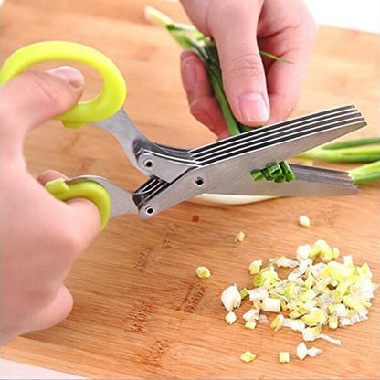 🔥Buy 1 Get 1 Free($13.99 Each)🎁5 Blade Kitchen Salad Scissors