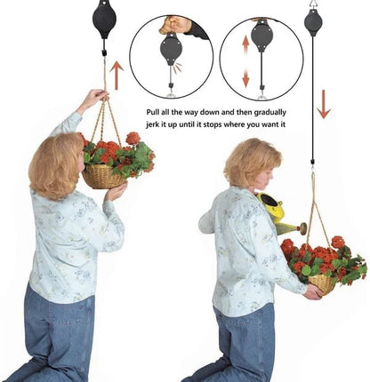Last Day 40% 0FF🌳Plant Pulley Set For Garden Baskets Pots, Birds Feeder