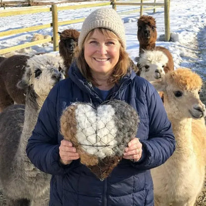 🔥LAST DAY 40% OFF - 🕊️🏡Handmade Natural Alpaca Fiber Bird Nesting Heart❤️Bird lovers gift